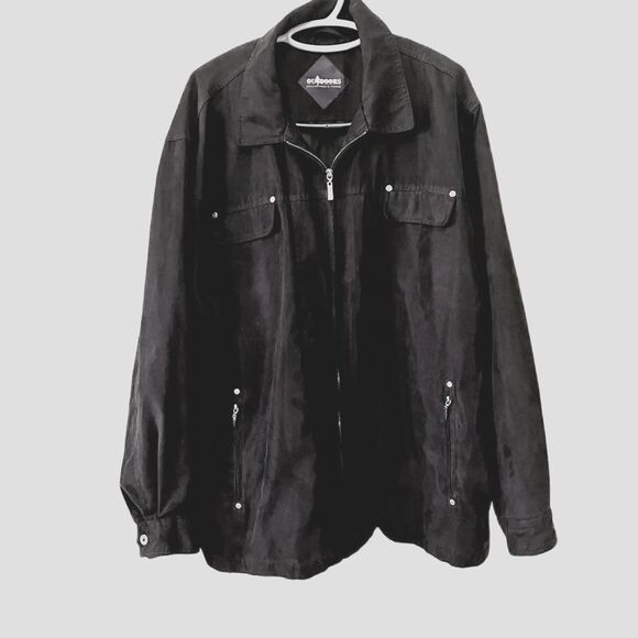 Roundtree and York Outdoors Black Ultra Suede Full zip Casual Jacket 3XT - Picture 1 of 7